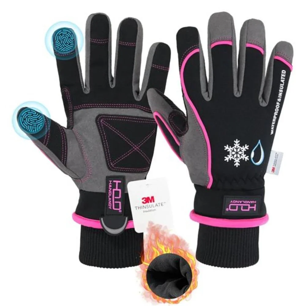 Women's Waterproof Insulated Work Gloves 3M Thinsulate Thermal Winter Gloves